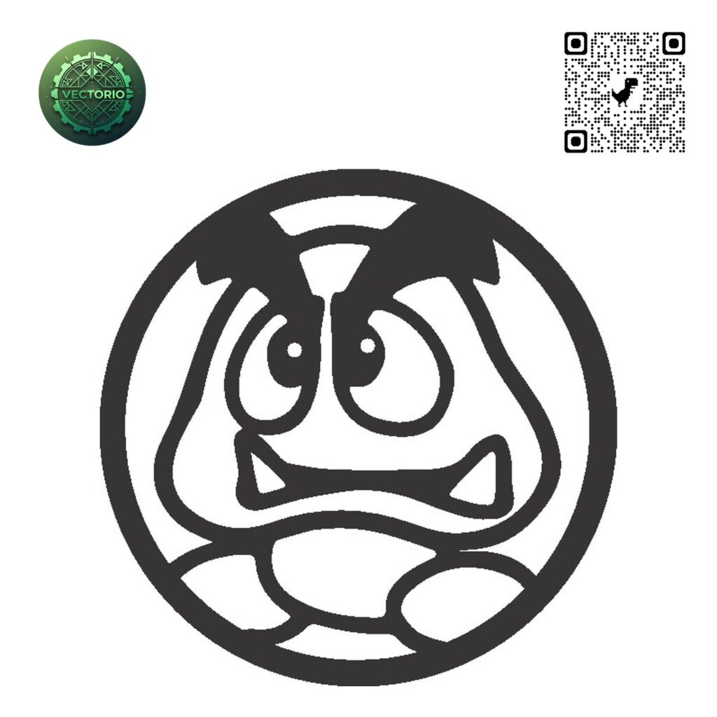 SUPER MARIO - GOOMBA vector design for laser cutting and engraving