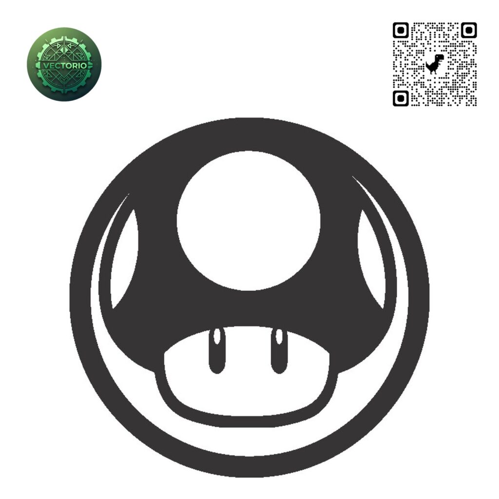 SUPER MARIO - HONGO vector design for laser cutting and engraving