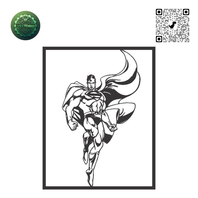 SUPERMAN 2 vector design for laser cutting and engraving