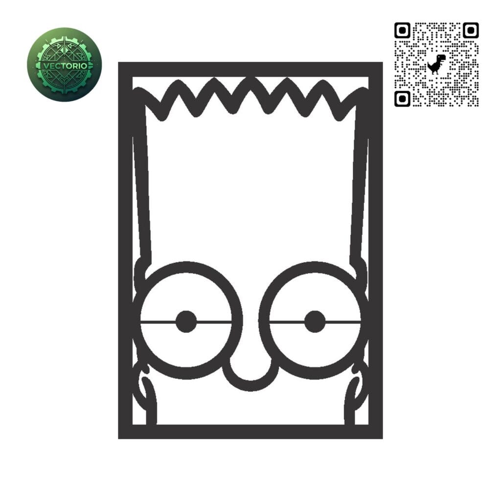 THE SIMPSONS BART 1 vector design for laser cutting and engraving