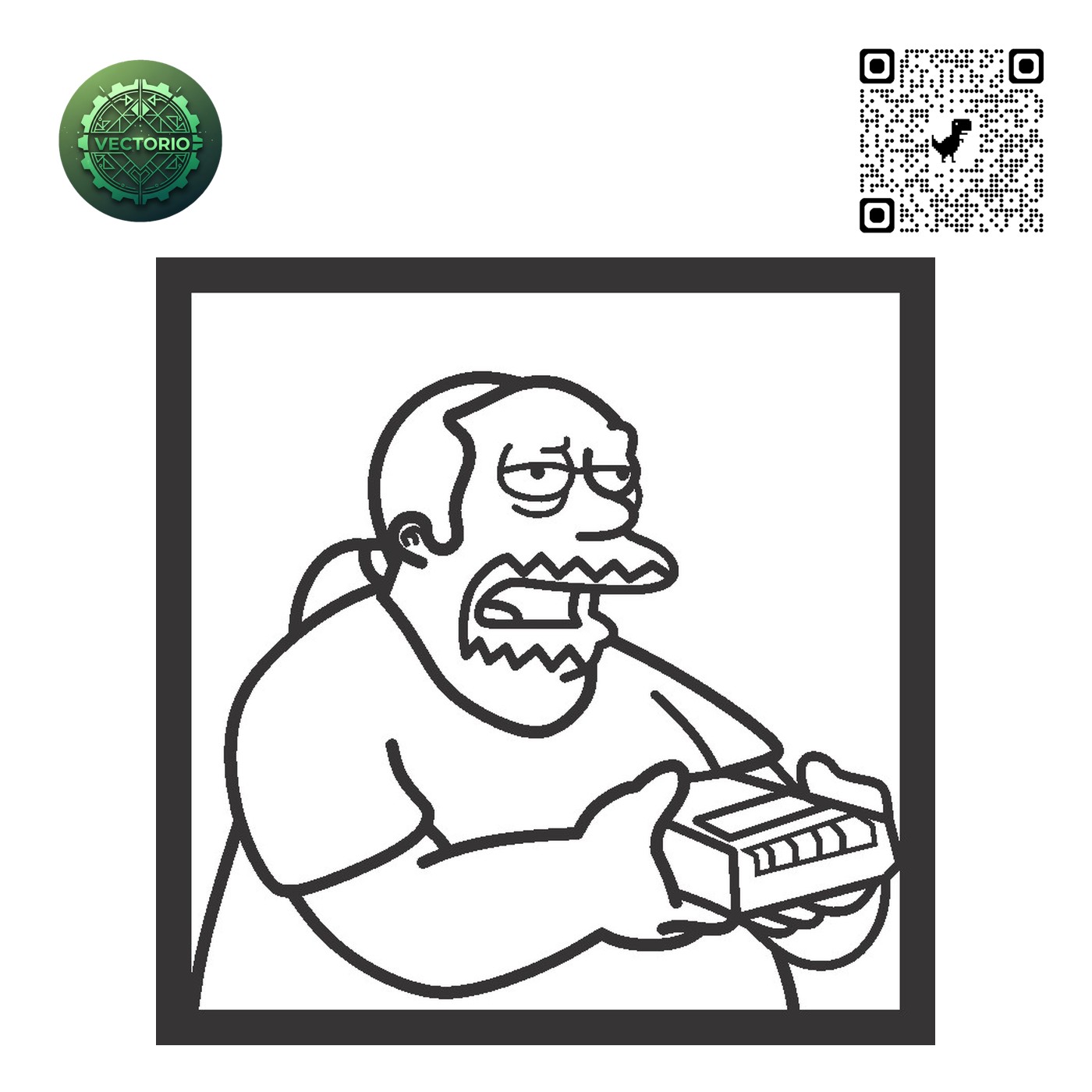 THE SIMPSONS KRUSTY vector design for laser cutting and engraving