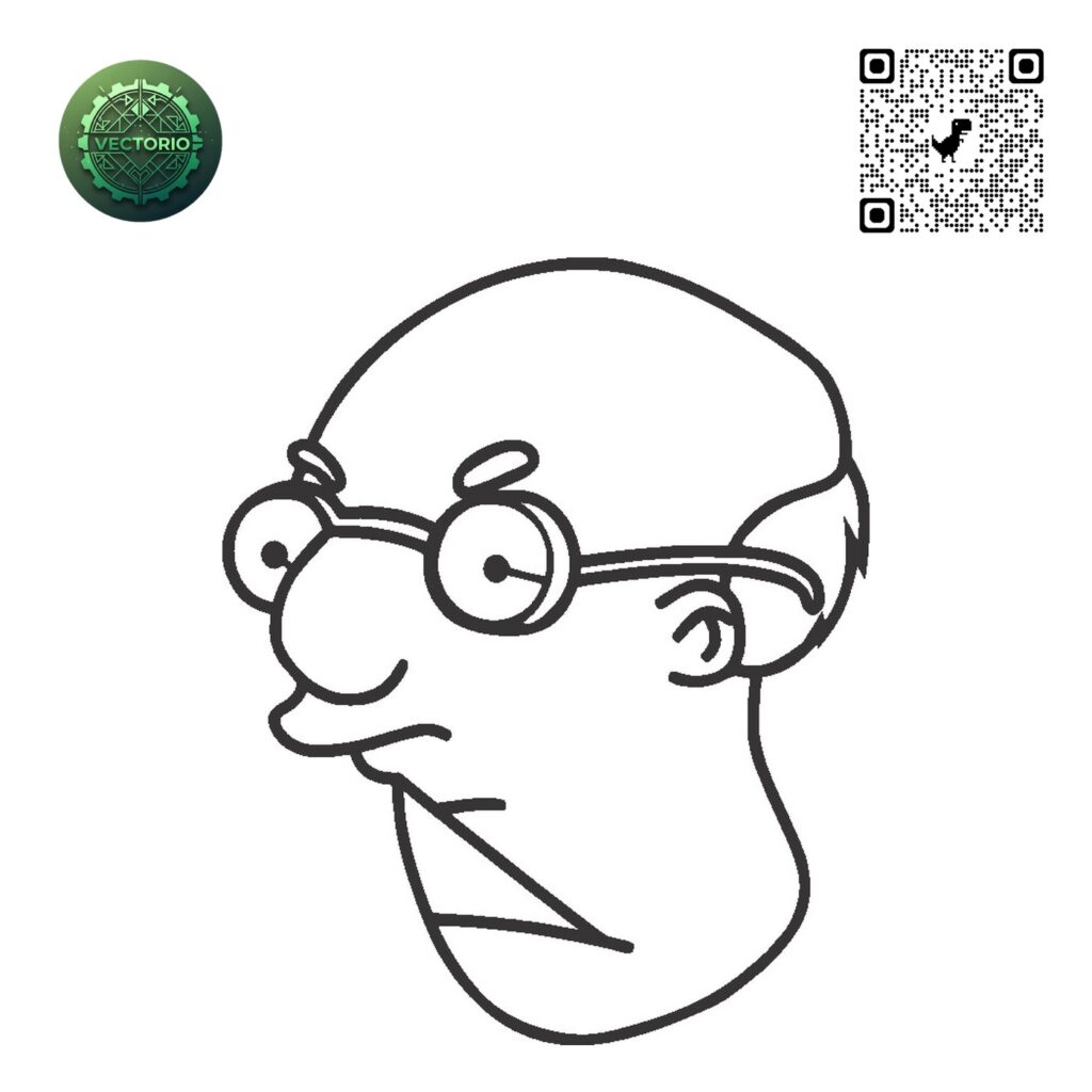 THE SIMPSONS DIGNITY KIRK vector design for laser cutting and engraving