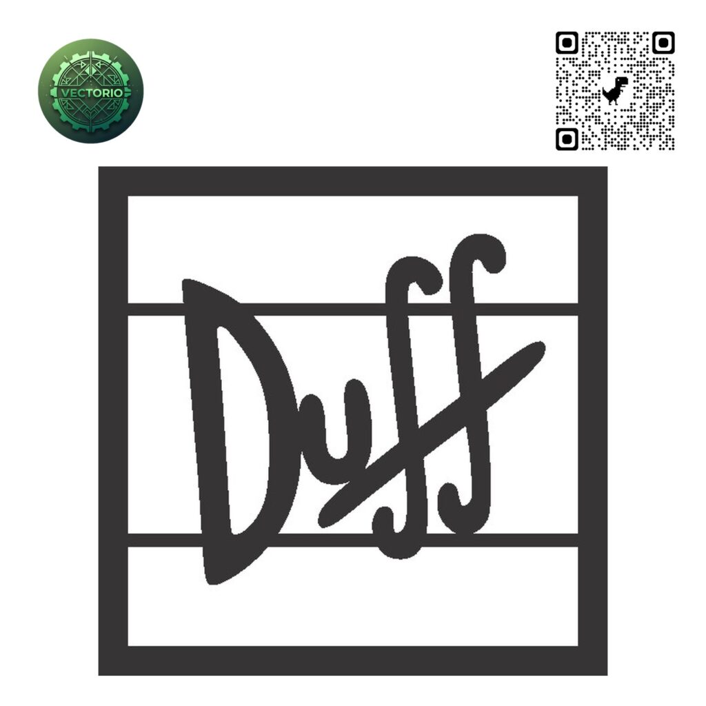 THE SIMPSONS DUFF vector design for laser cutting and engraving
