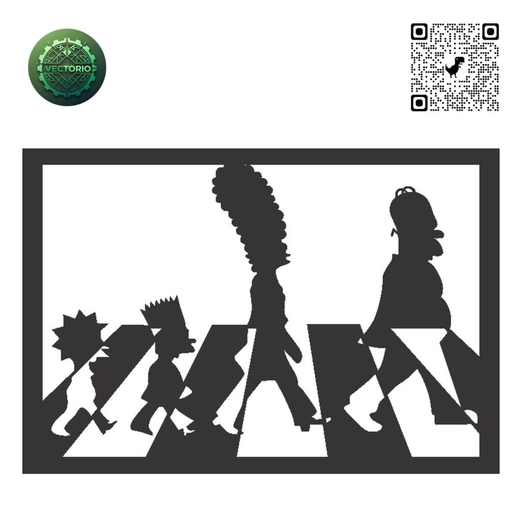THE SIMPSONS FAMILY 1 vector design for laser cutting and engraving