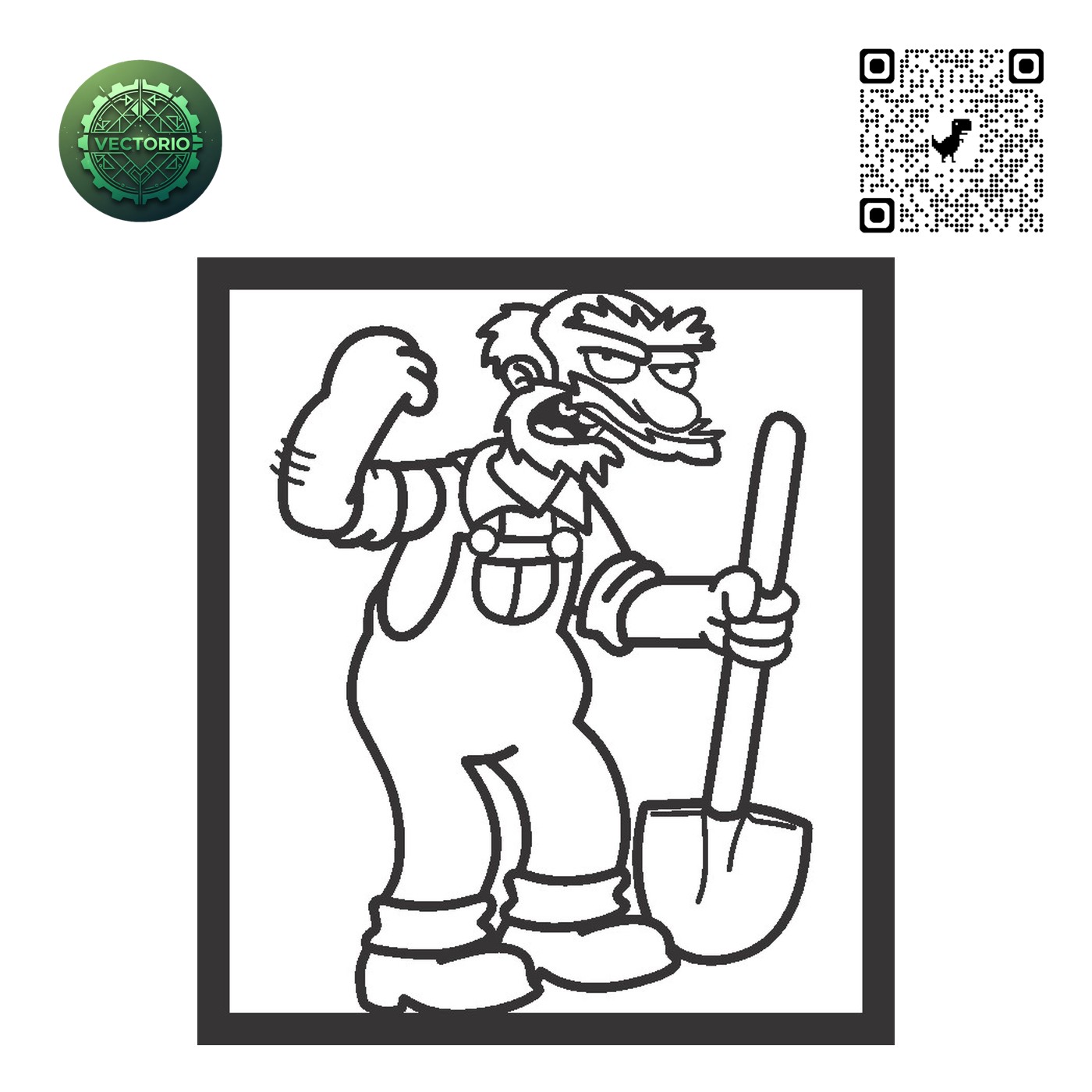 THE SIMPSONS KRUSTY vector design for laser cutting and engraving