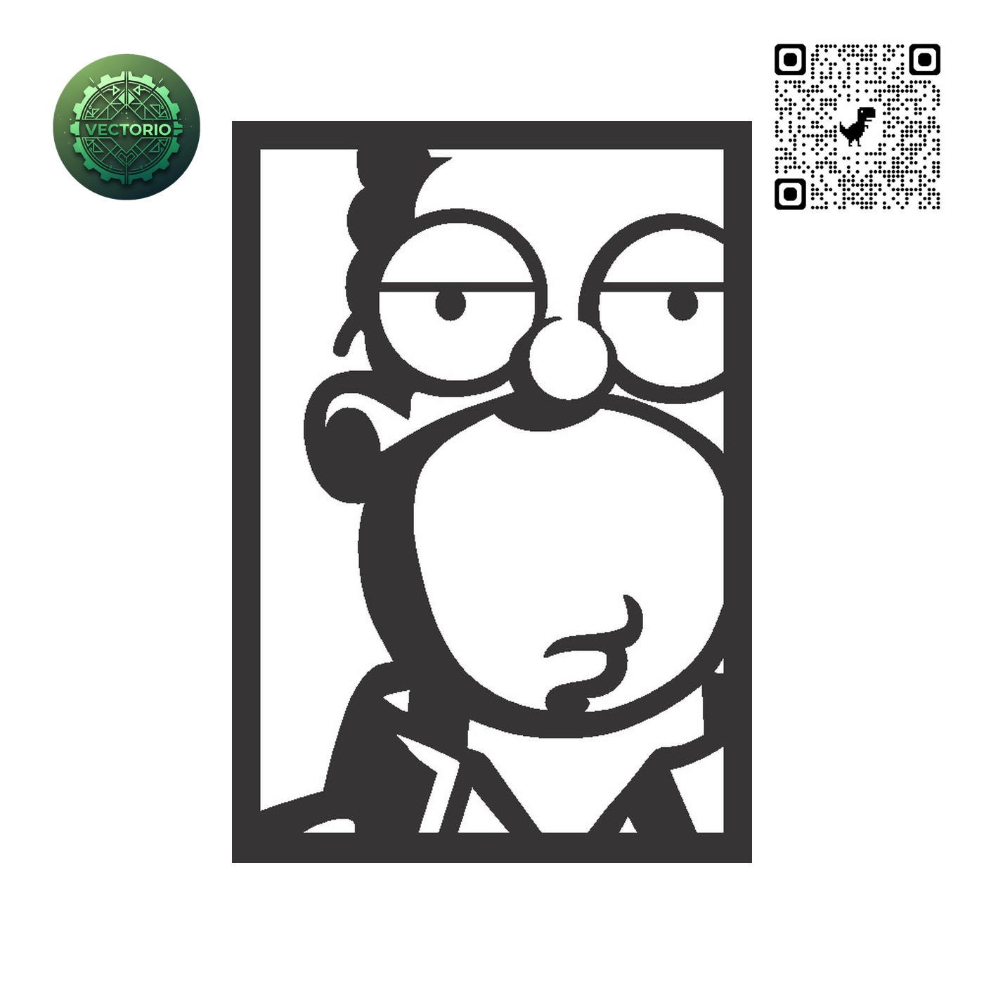 THE SIMPSONS KRUSTY vector design for laser cutting and engraving