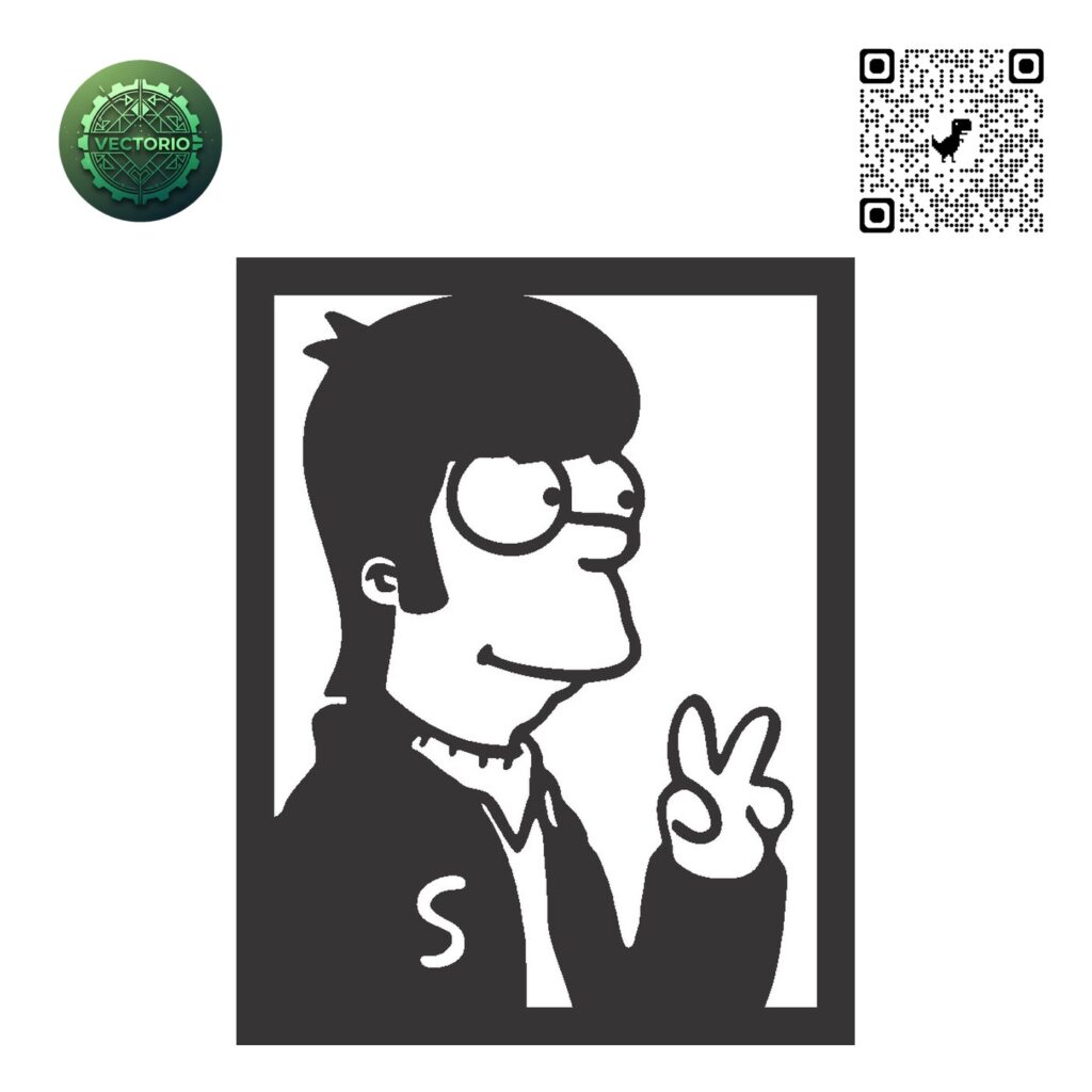 THE SIMPSONS HOMER 13 vector design for laser cutting and engraving