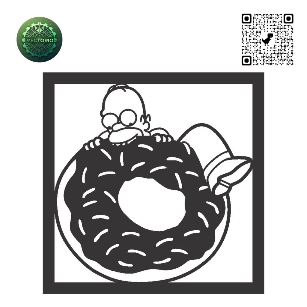 THE SIMPSONS HOMER 14 vector design for laser cutting and engraving