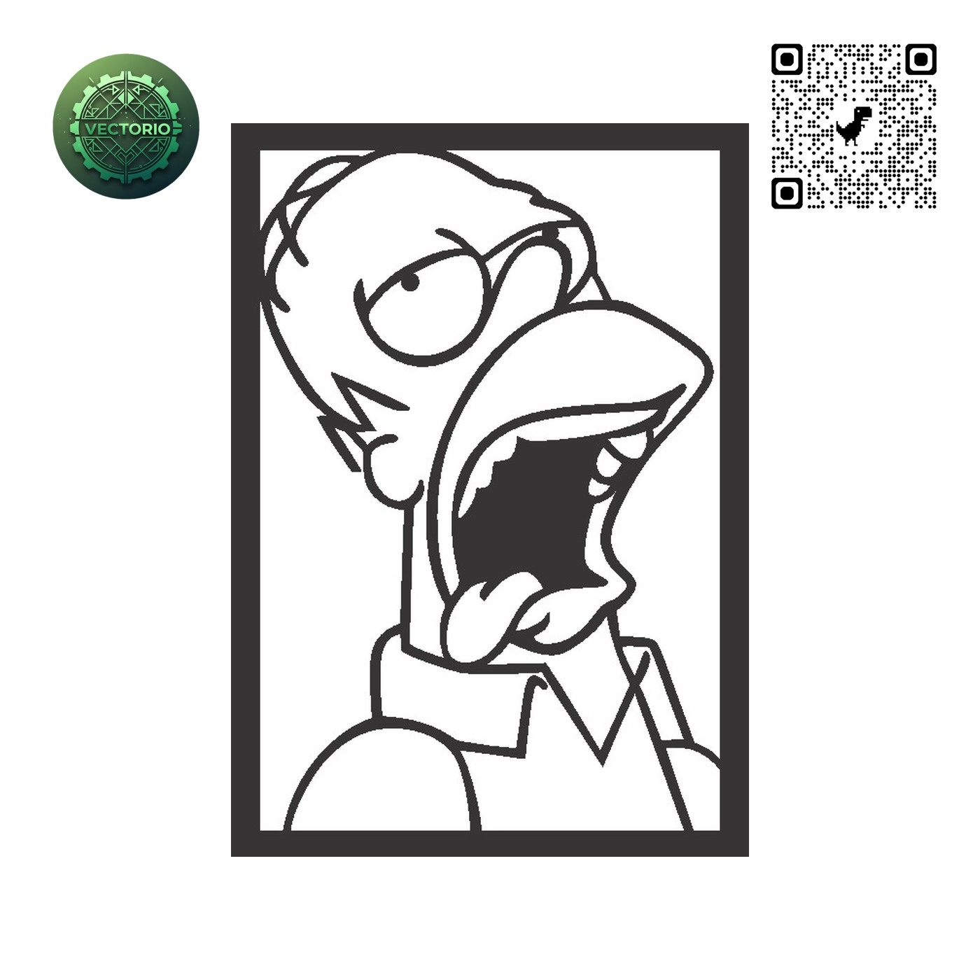 THE SIMPSONS KRUSTY vector design for laser cutting and engraving