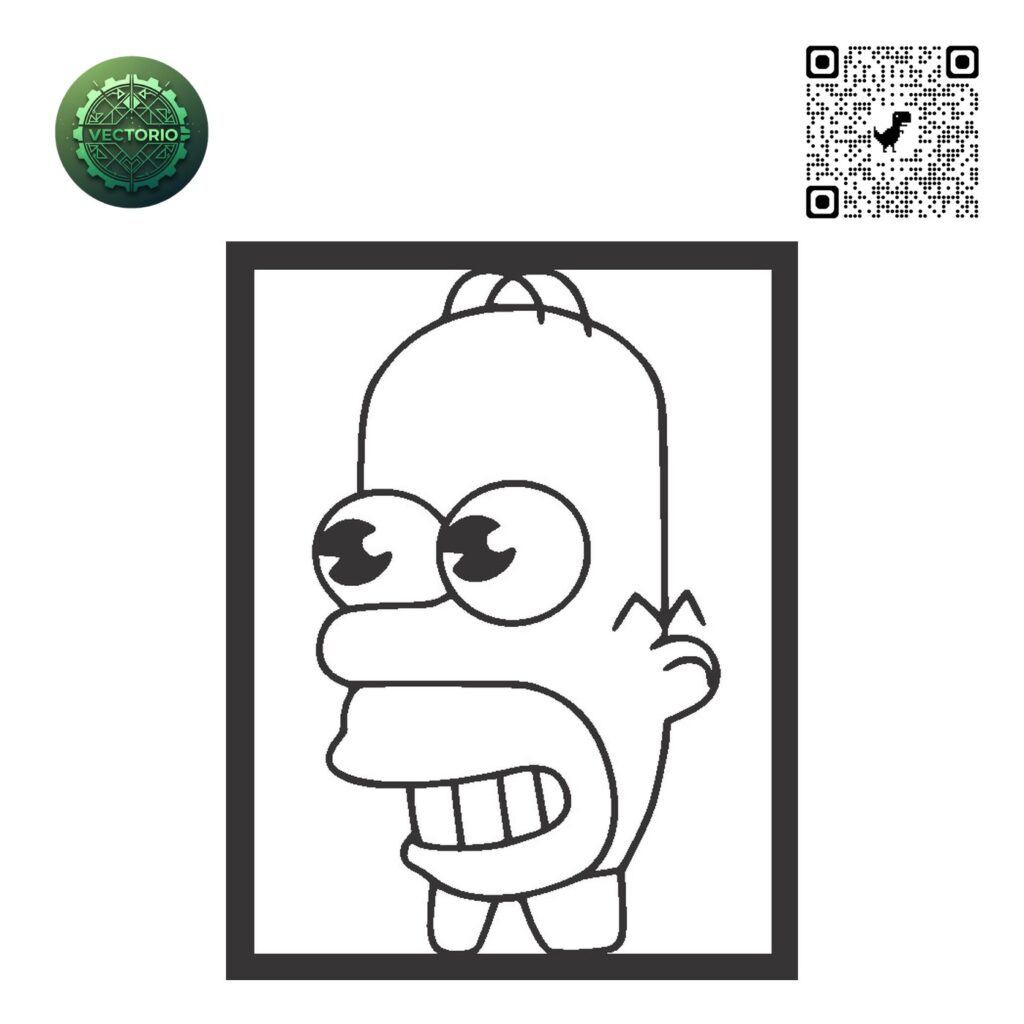 THE SIMPSONS HOMER 4 vector design for laser cutting and engraving