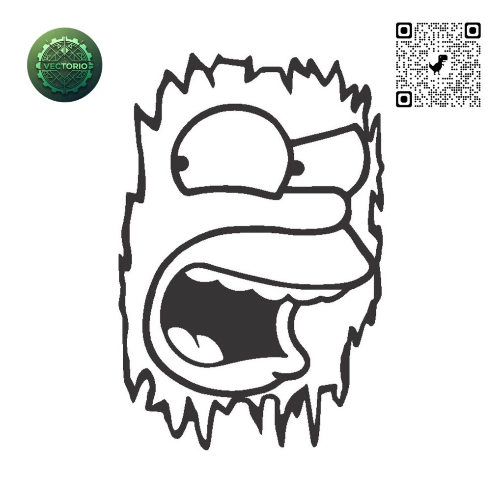 THE SIMPSONS HOMER 5 vector design for laser cutting and engraving