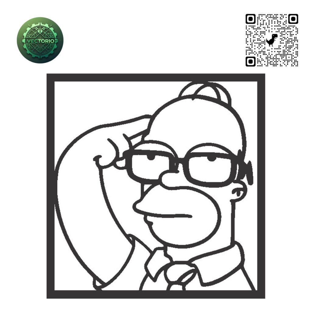 THE SIMPSONS HOMER 7 vector design for laser cutting and engraving