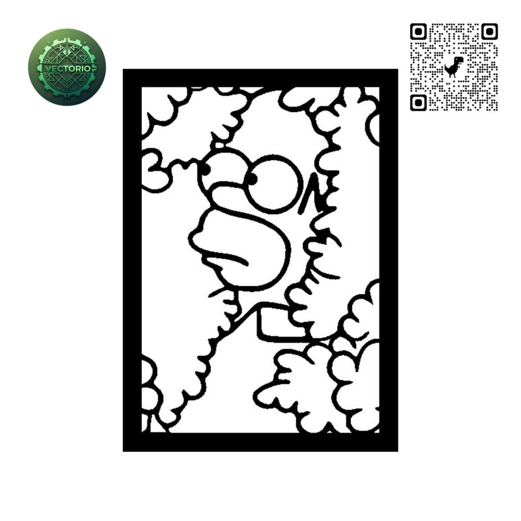 THE SIMPSONS HOMER 8 vector design for laser cutting and engraving