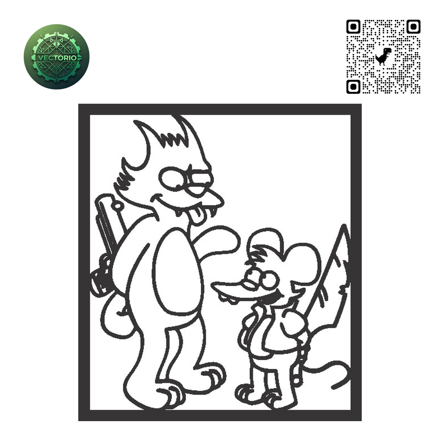 THE SIMPSONS KRUSTY vector design for laser cutting and engraving