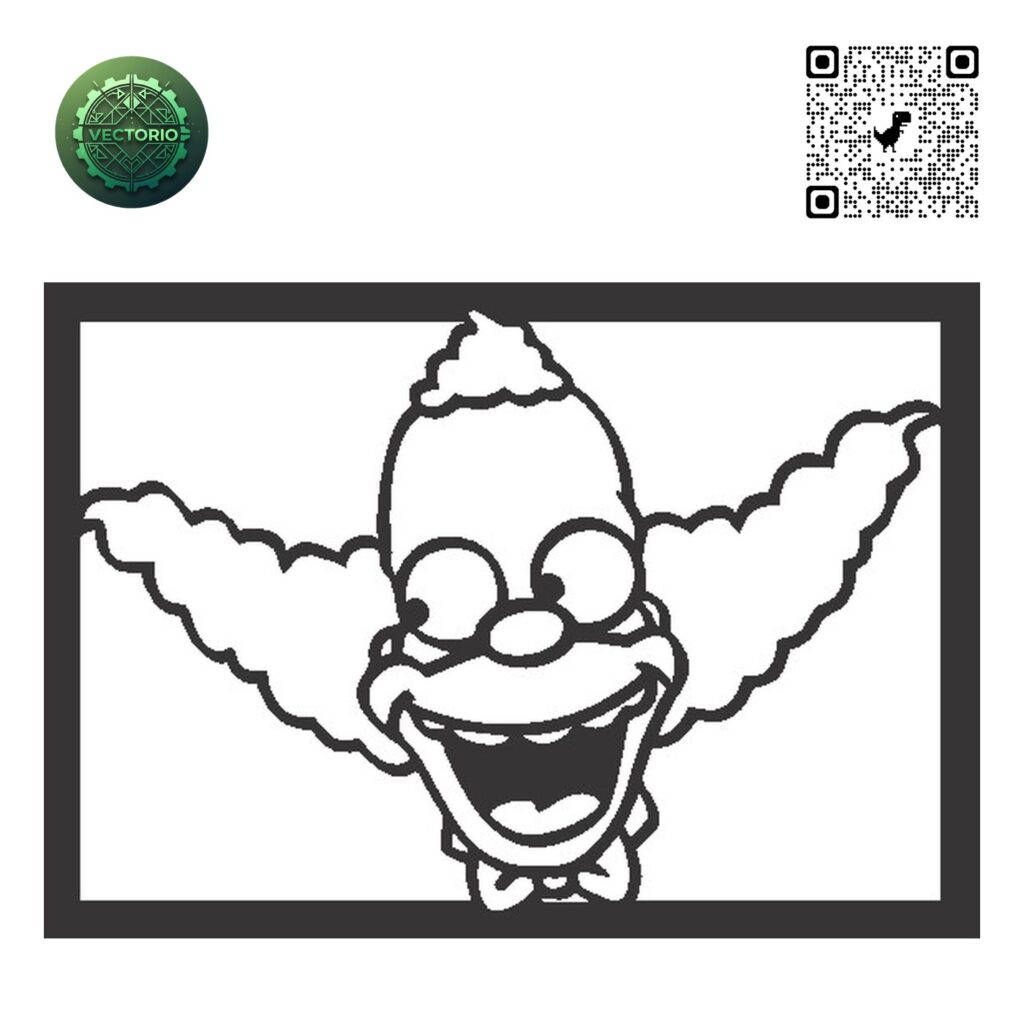 THE SIMPSONS KRUSTY 2 vector design for laser cutting and engraving