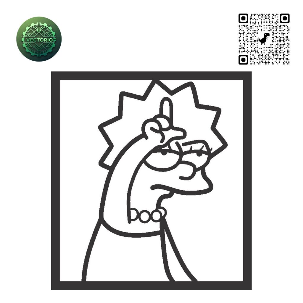 THE SIMPSONS LISA 6 vector design for laser cutting and engraving