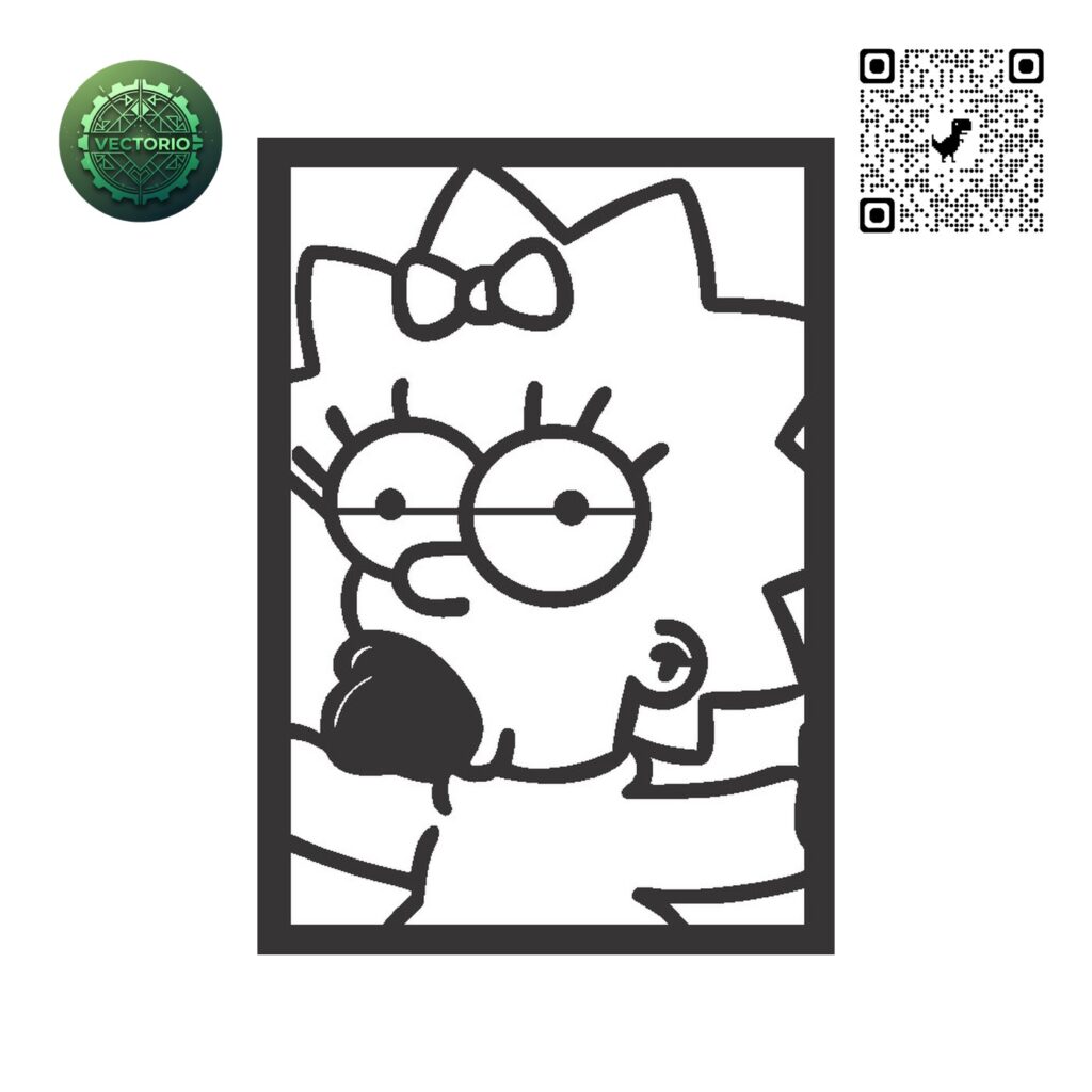 THE SIMPSONS MAGGIE 1 vector design for laser cutting and engraving