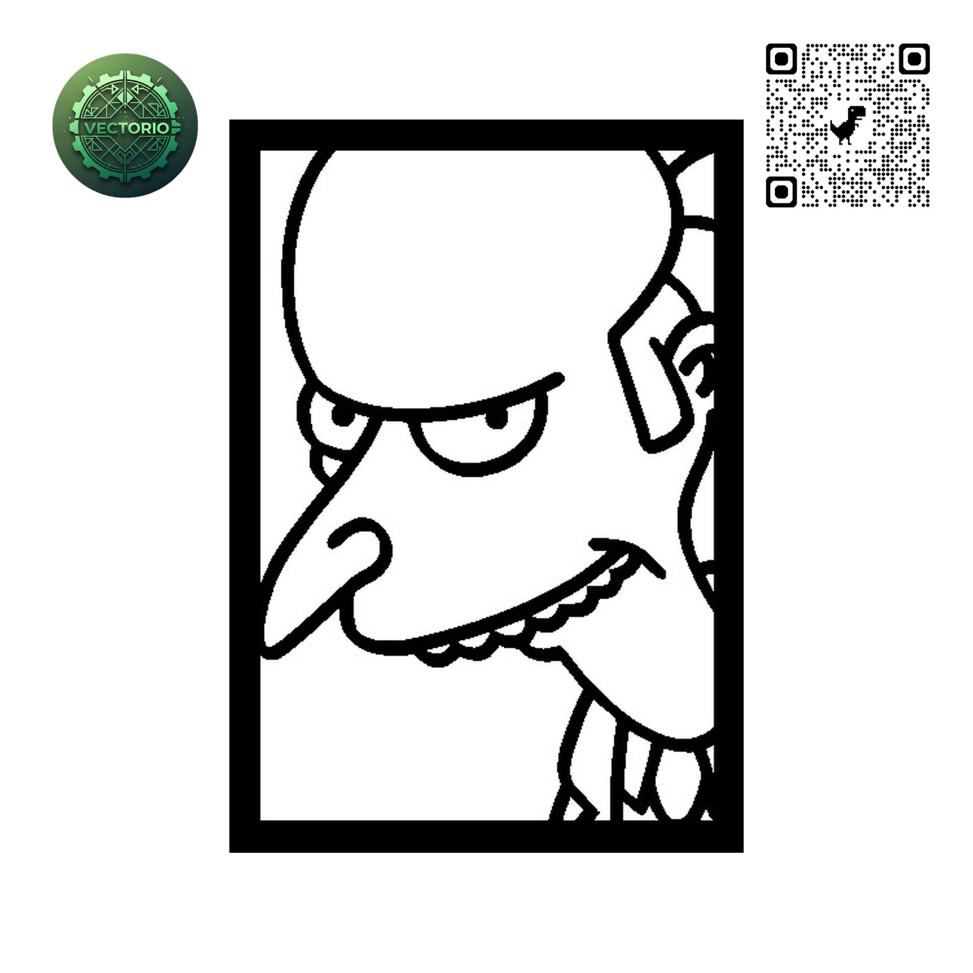 THE SIMPSONS KRUSTY vector design for laser cutting and engraving