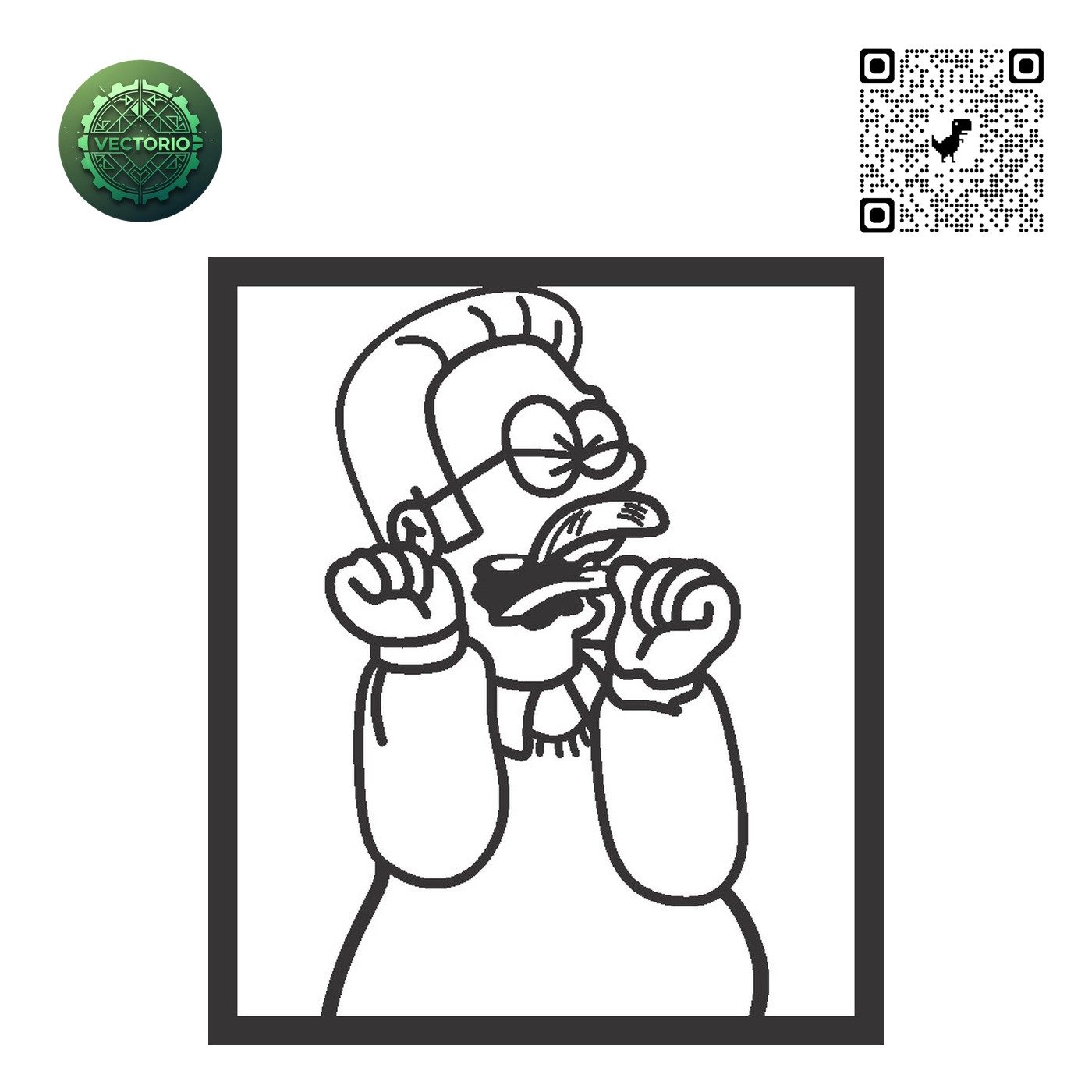THE SIMPSONS KRUSTY vector design for laser cutting and engraving