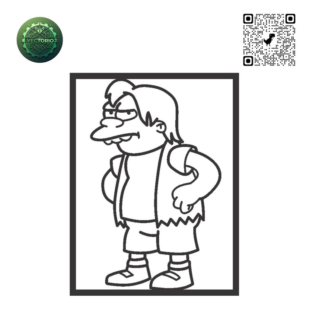 THE SIMPSONS NELSON vector design for laser cutting and engraving