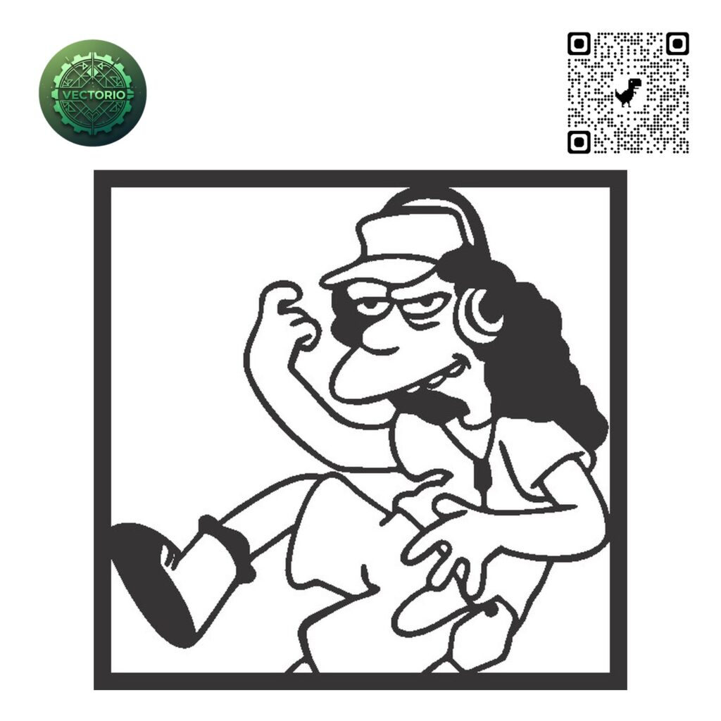 THE SIMPSONS OTTO vector design for laser cutting and engraving