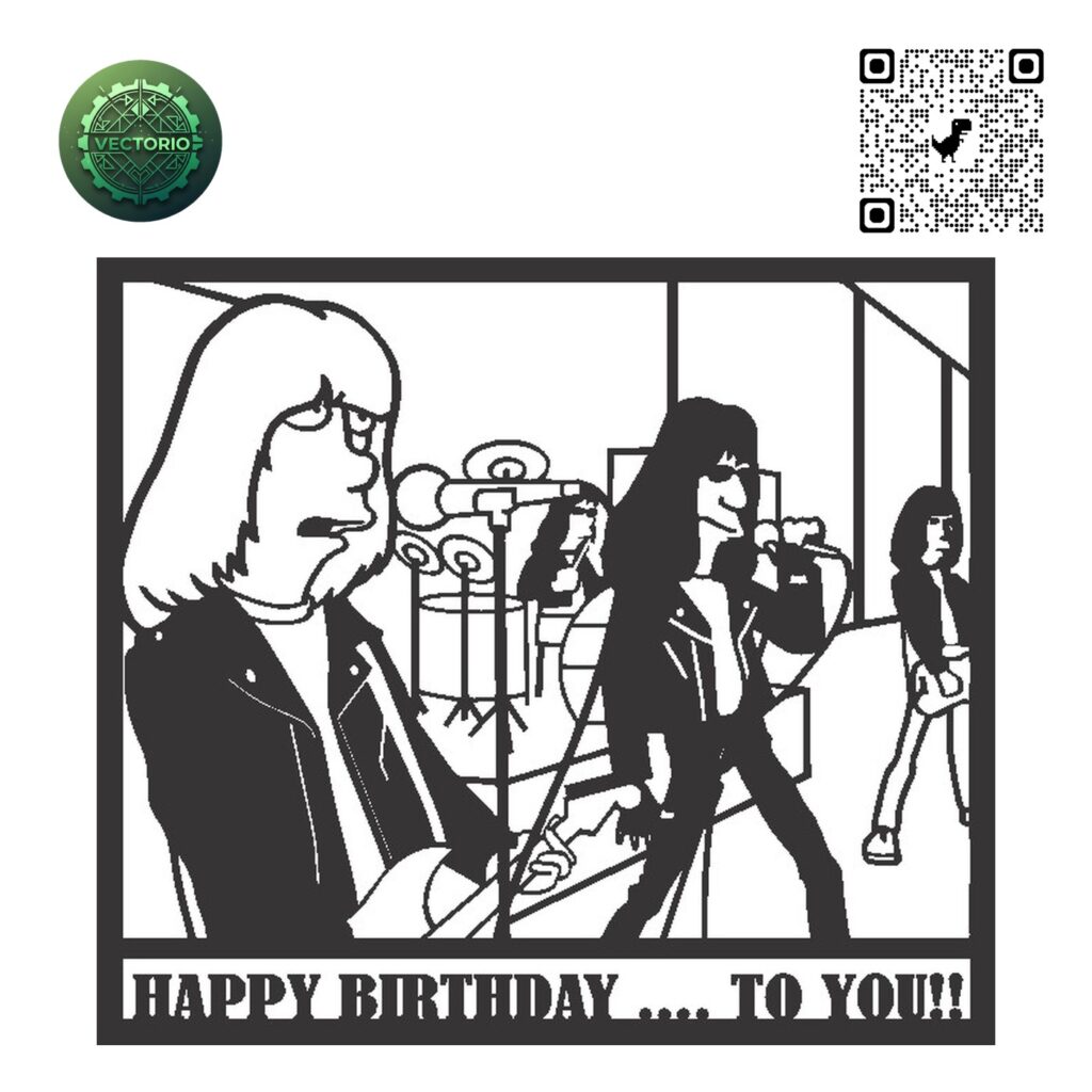 THE SIMPSONS RAMONES vector design for laser cutting and engraving