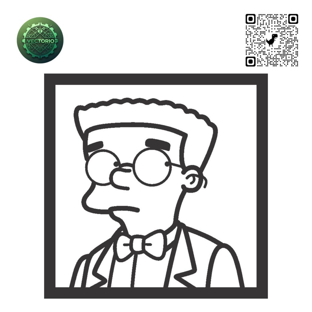 THE SIMPSONS SMITHERS vector design for laser cutting and engraving