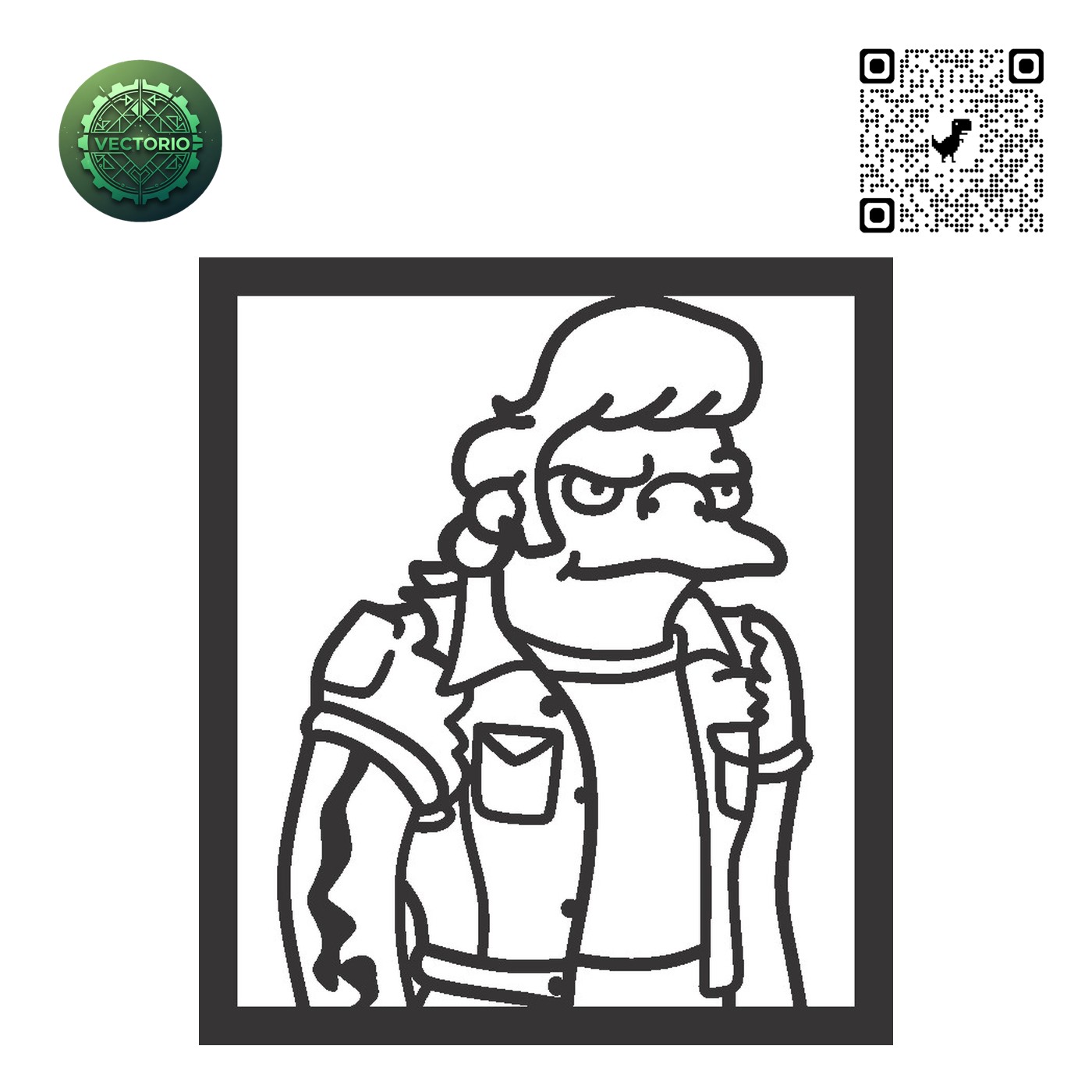 THE SIMPSONS KRUSTY vector design for laser cutting and engraving