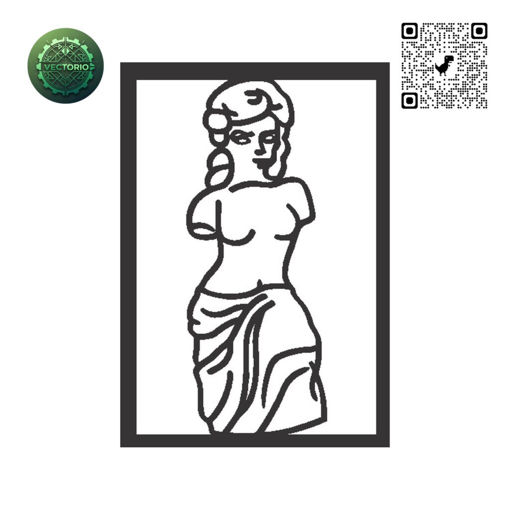 THE SIMPSONS VENUS DE MILO vector design for laser cutting and engraving