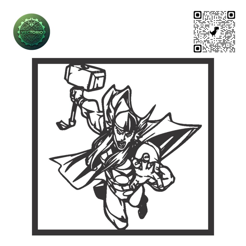 THOR 1 vector design for laser cutting and engraving
