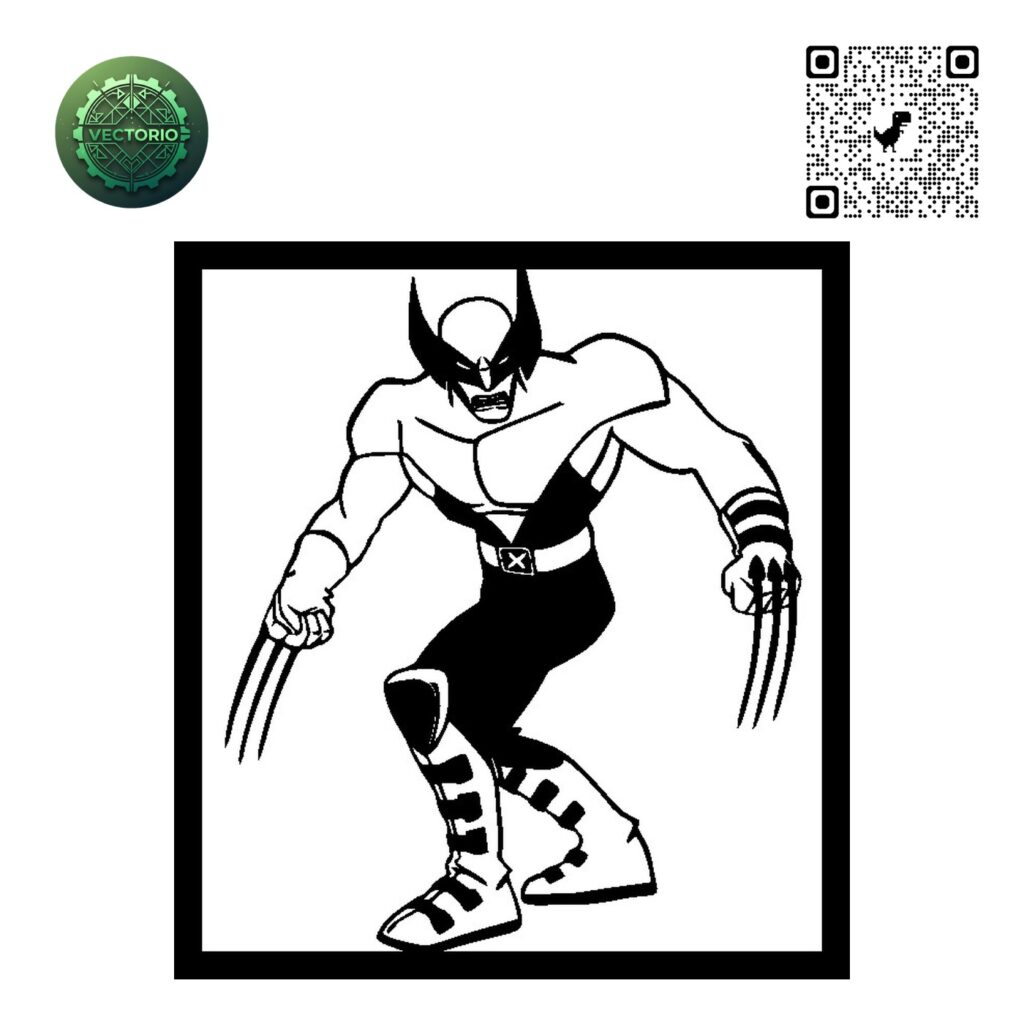 WOLVERINE 1 vector design for laser cutting and engraving