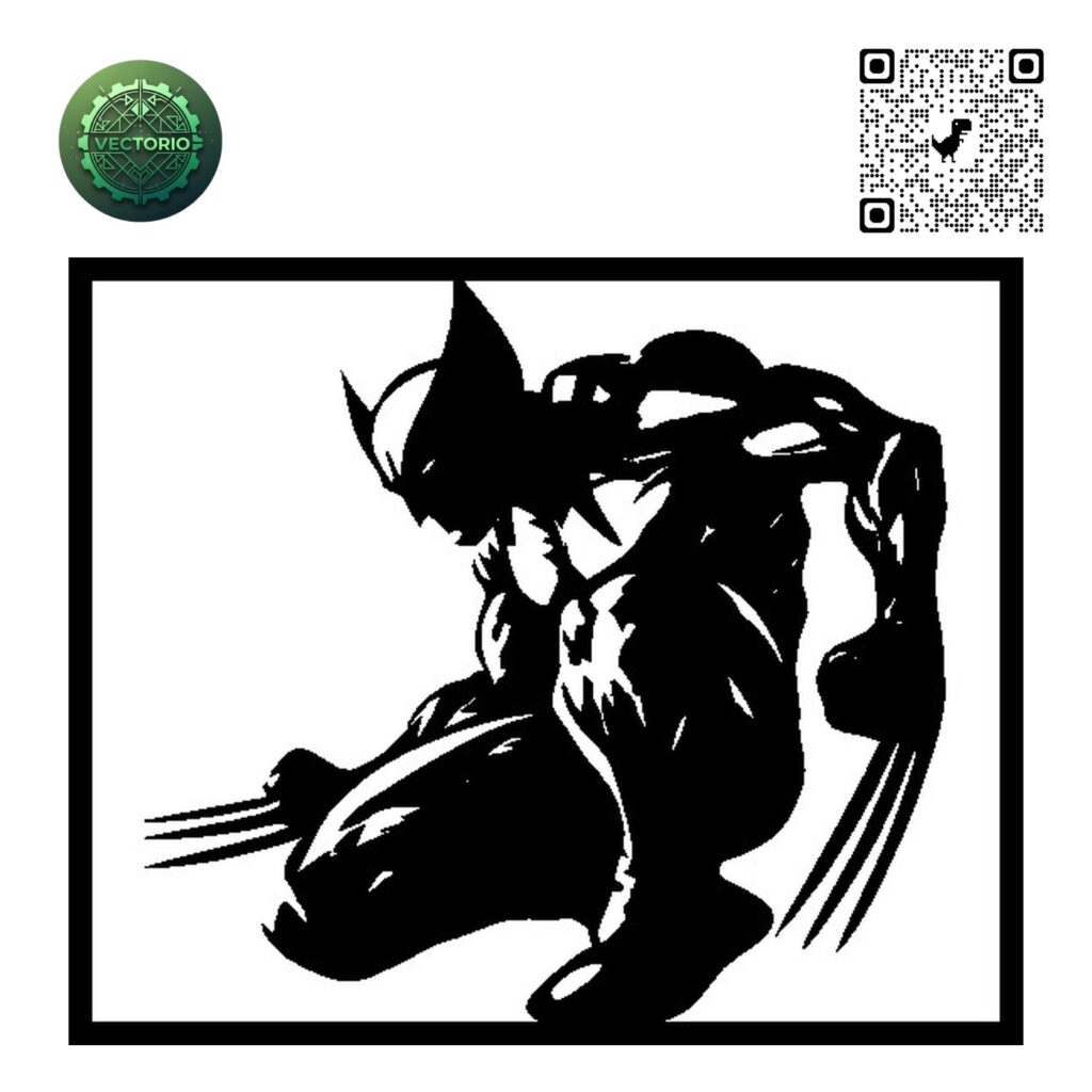 WOLVERINE 3 vector design for laser cutting and engraving