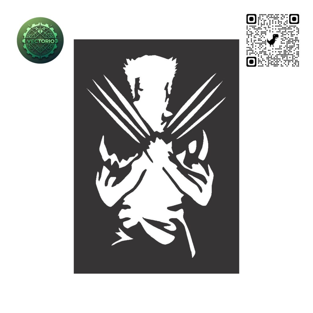 WOLVERINE 6 vector design for laser cutting and engraving