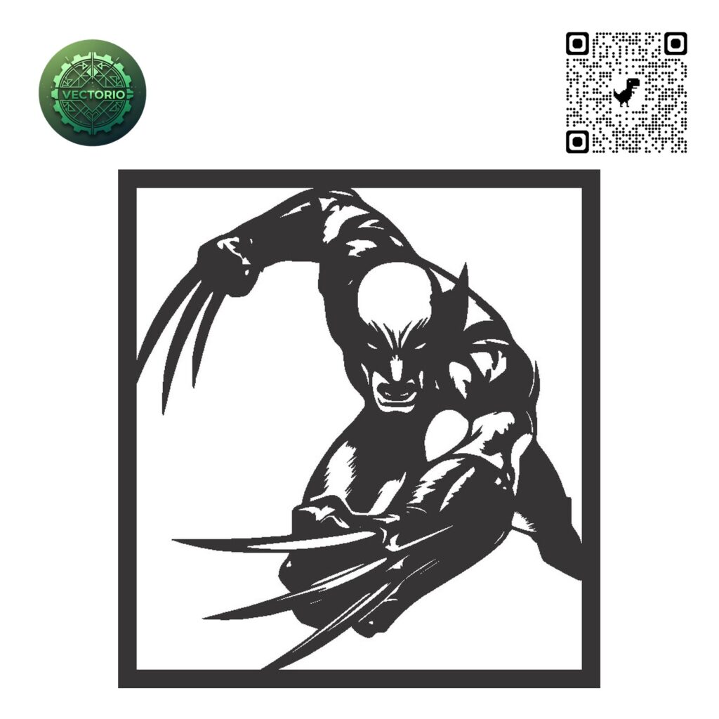 WOLVERINE 7 vector design for laser cutting and engraving