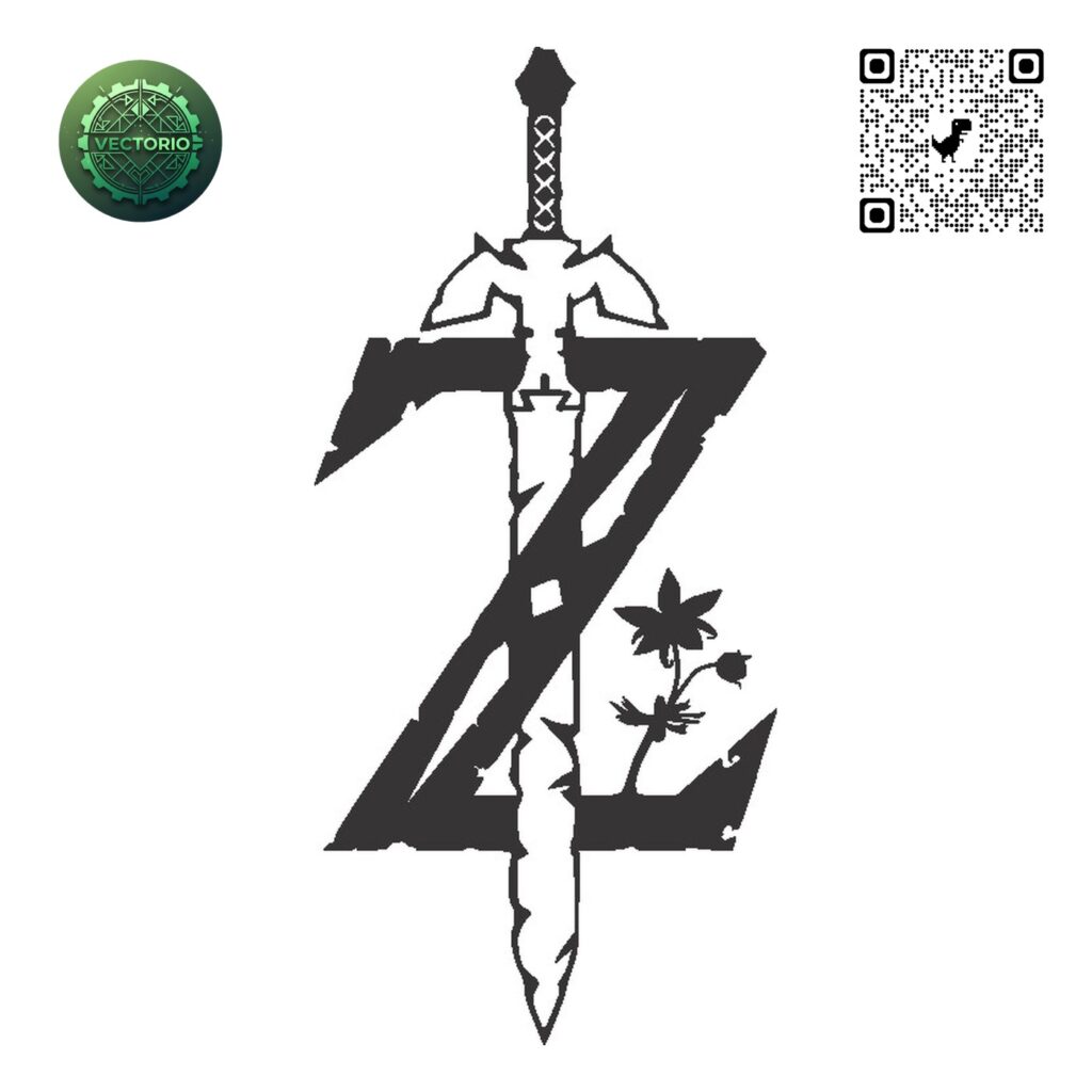 ZELDA LOGO vector design for laser cutting and engraving