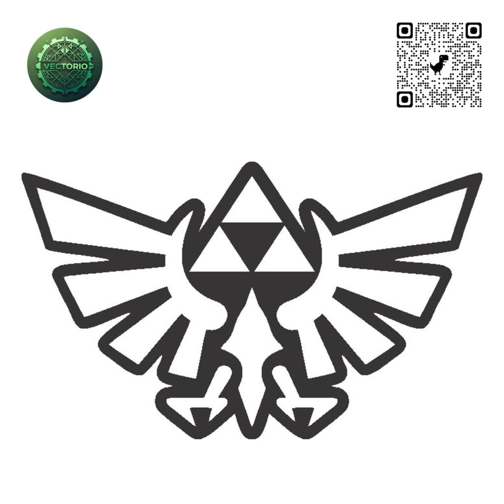 ZELDA LOGO 2 vector design for laser cutting and engraving