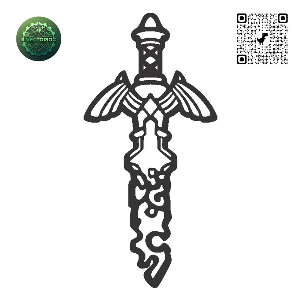 ZELDA MASTER SWORD vector design for laser cutting and engraving