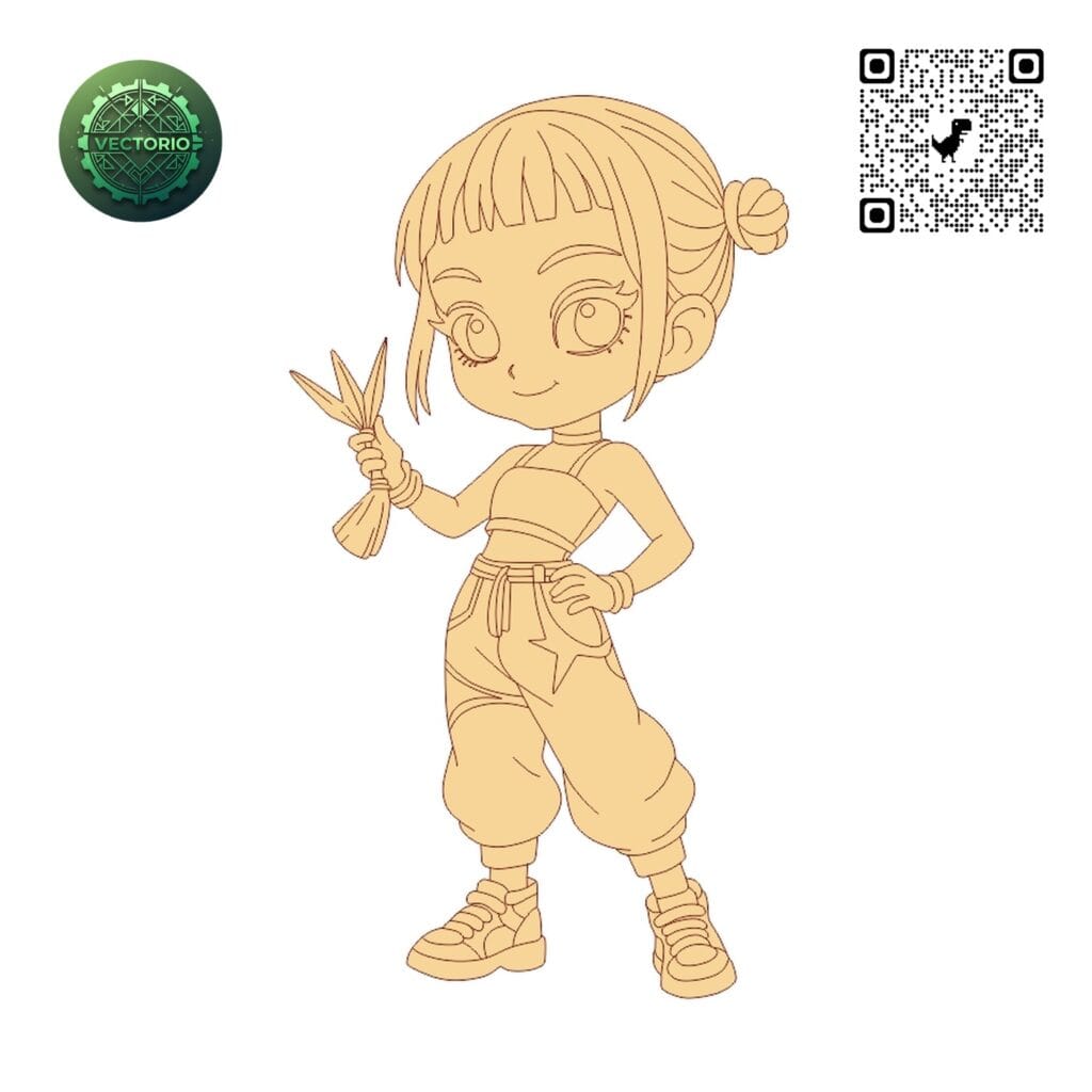 ZOEY CHIBI vector design for laser cutting and engraving