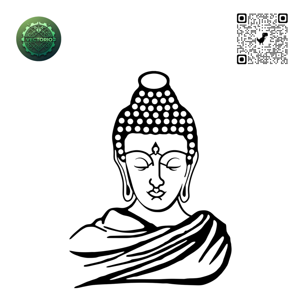 BUDDAH vector design for laser cutting and engraving
