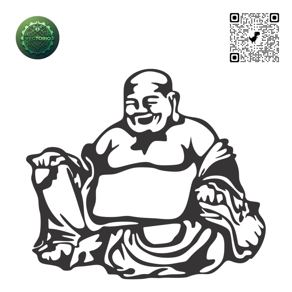 BUDDAH 2 vector design for laser cutting and engraving