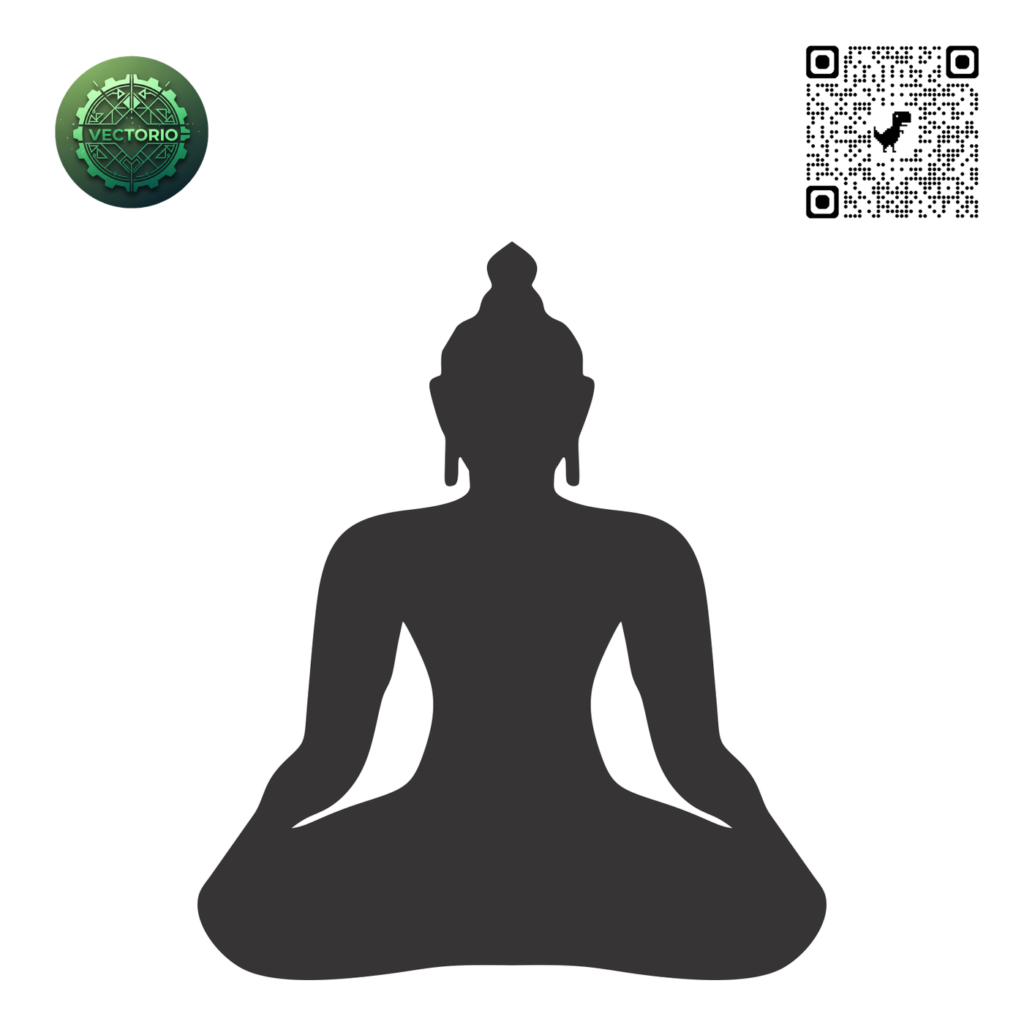 BUDDAH MEDITATION 2 vector design for laser cutting and engraving