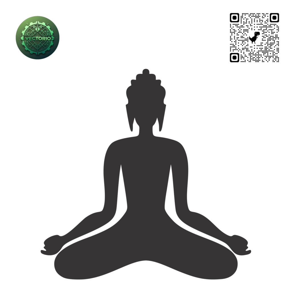 BUDDAH MEDITATION 3 vector design for laser cutting and engraving