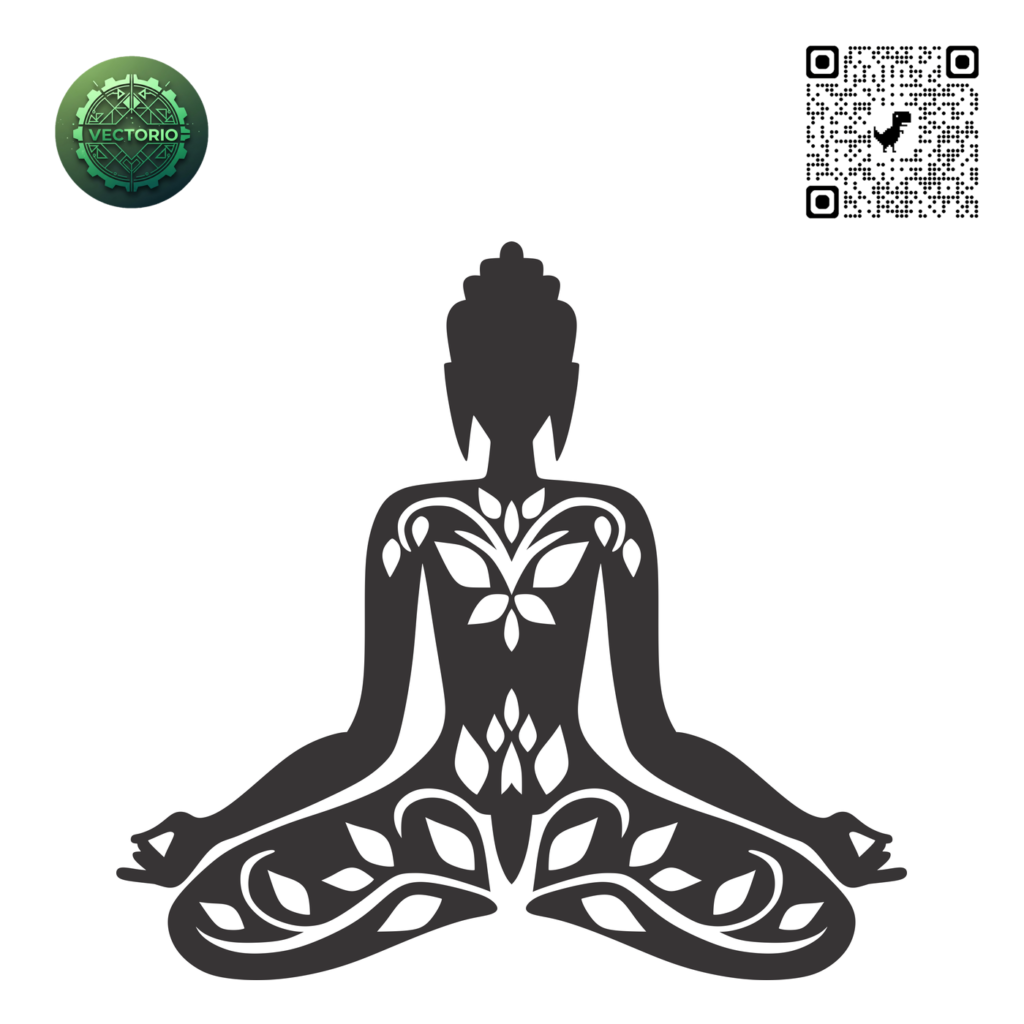 BUDDHA SPIRITUAL MEDITATION 2 vector design for laser cutting and engraving