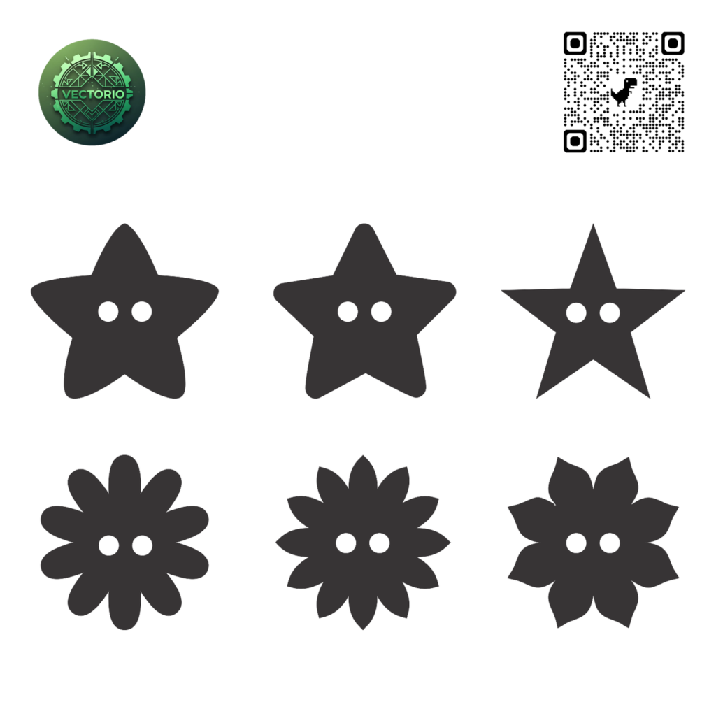 BUTTON SET 12 vector design for laser cutting and engraving