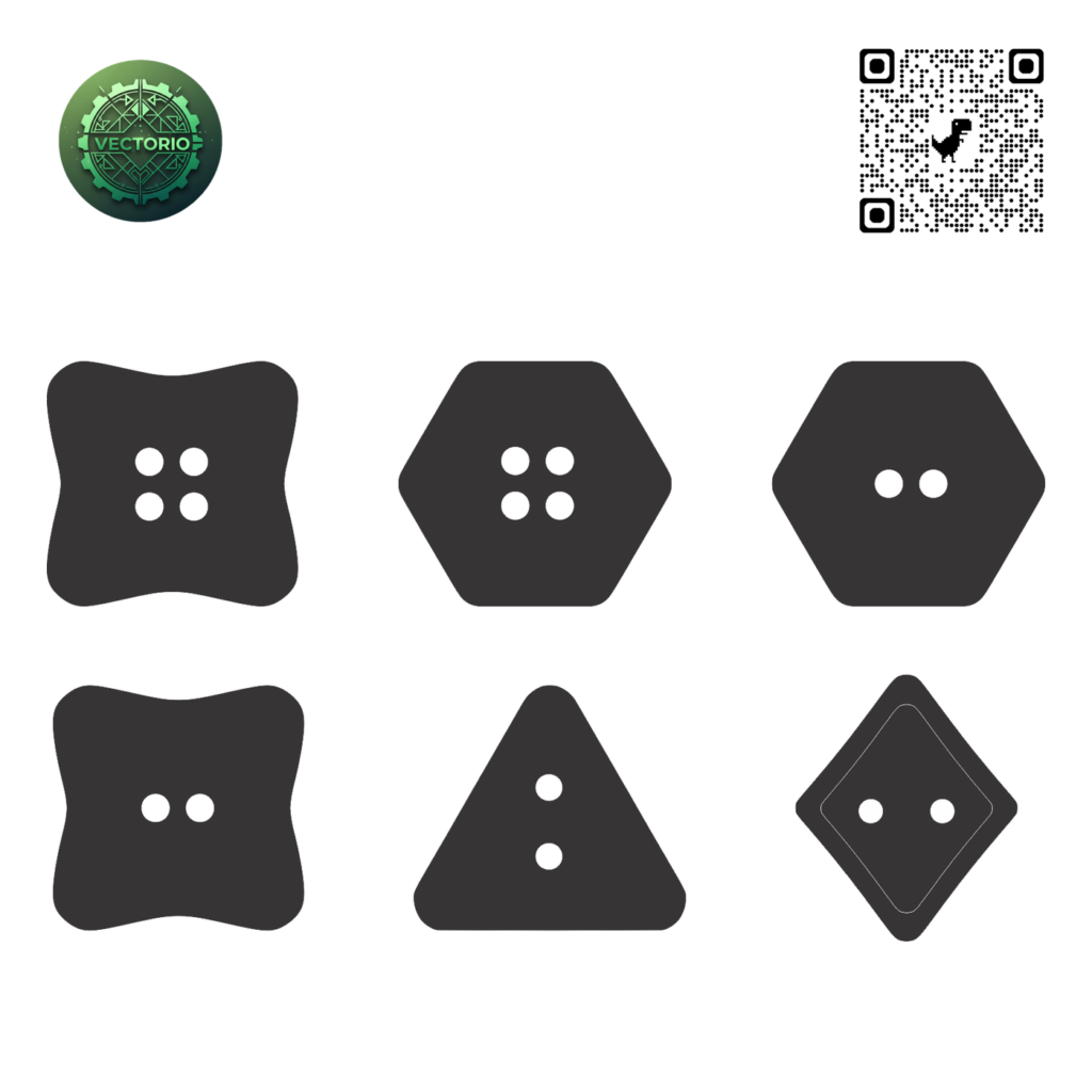 BUTTON SET 14 vector design for laser cutting and engraving