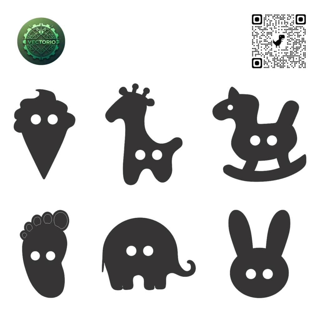 BUTTON SET 3 vector design for laser cutting and engraving