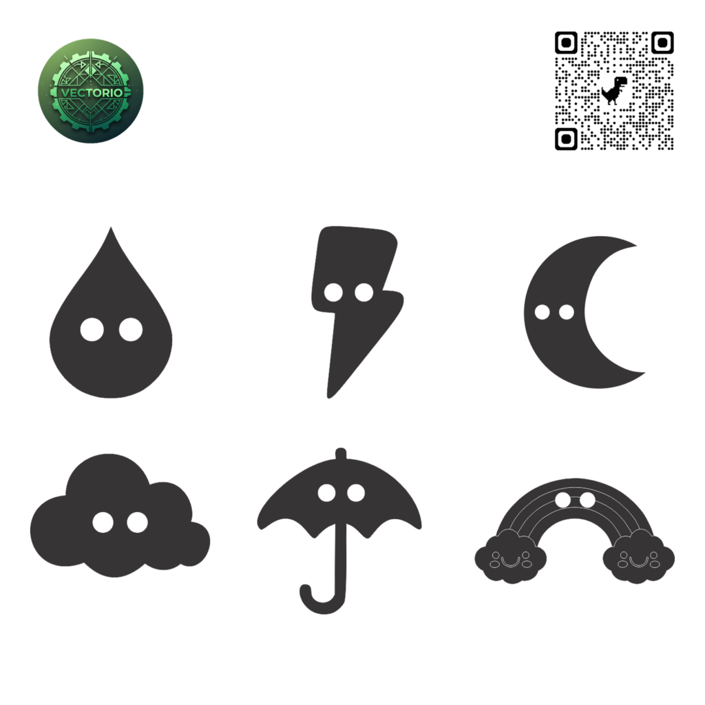 BUTTON SET 5 vector design for laser cutting and engraving