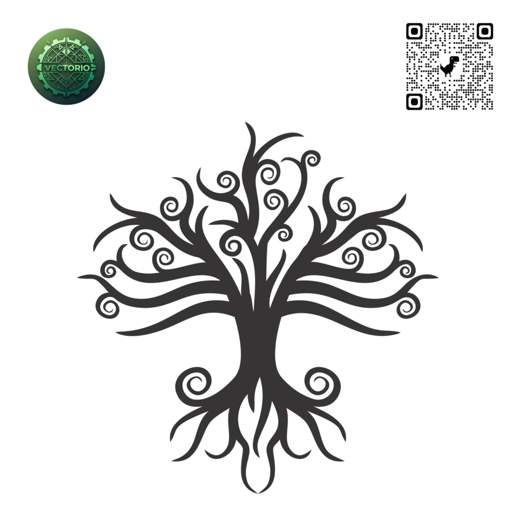 CELTIC TREE OF LIFE 13 vector design for laser cutting and engraving