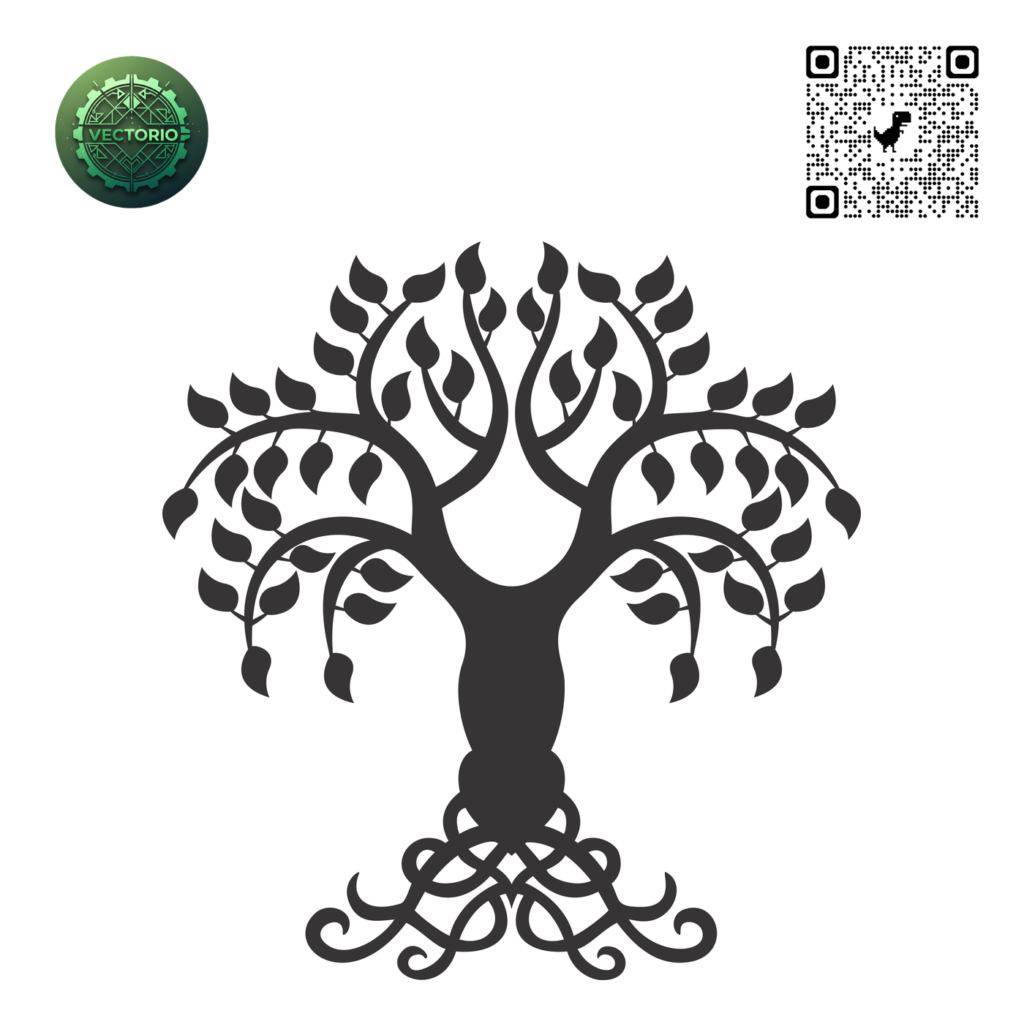 CELTIC TREE OF LIFE 21 vector design for laser cutting and engraving