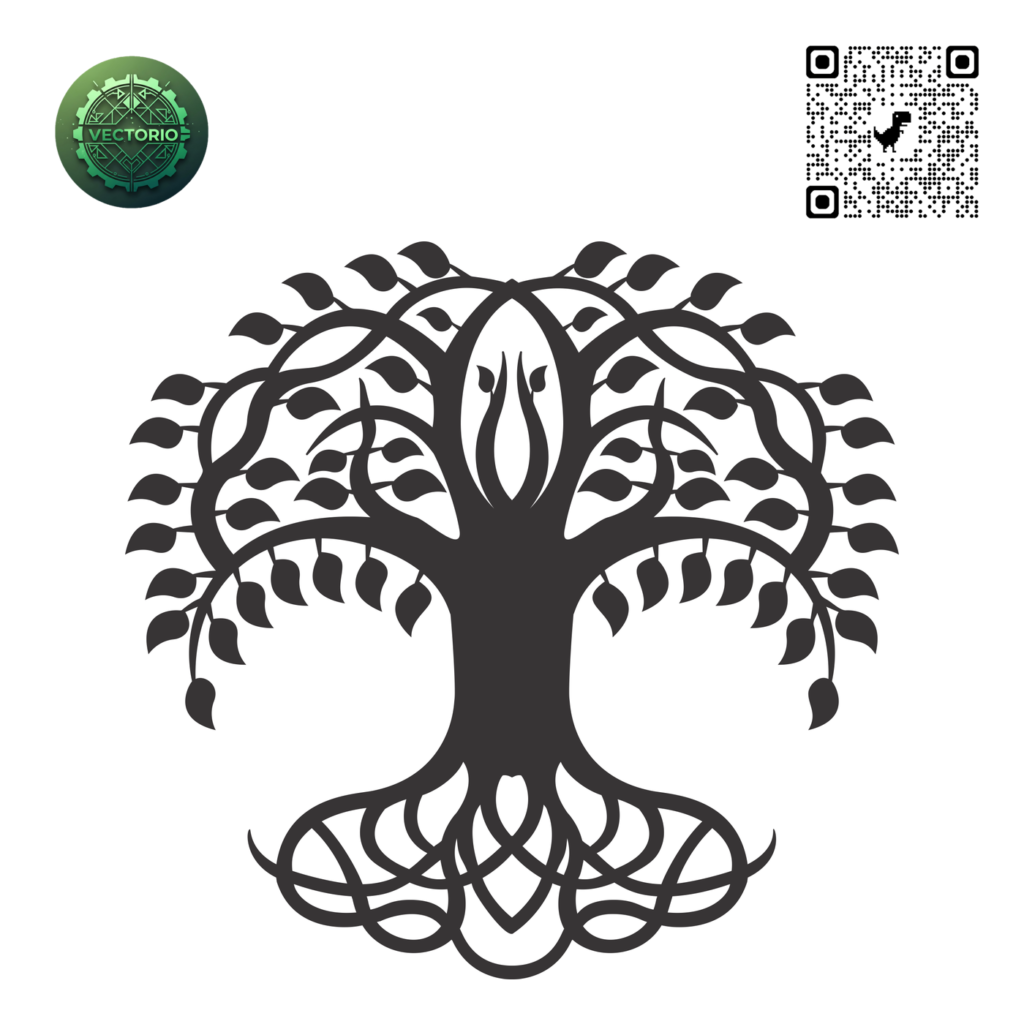 CELTIC TREE OF LIFE 27 vector design for laser cutting and engraving
